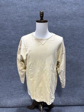 HOF Culture Womens Long Sleeve Cream Pullover Sweatshirt Size L Casual Top